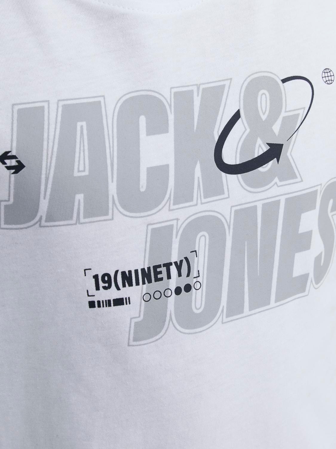 Jack & Jones Logo T-shirt For boys -White - 12247642