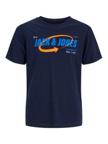 Jack & Jones Logo T-skjorte For gutter -Navy Blazer - 12247642