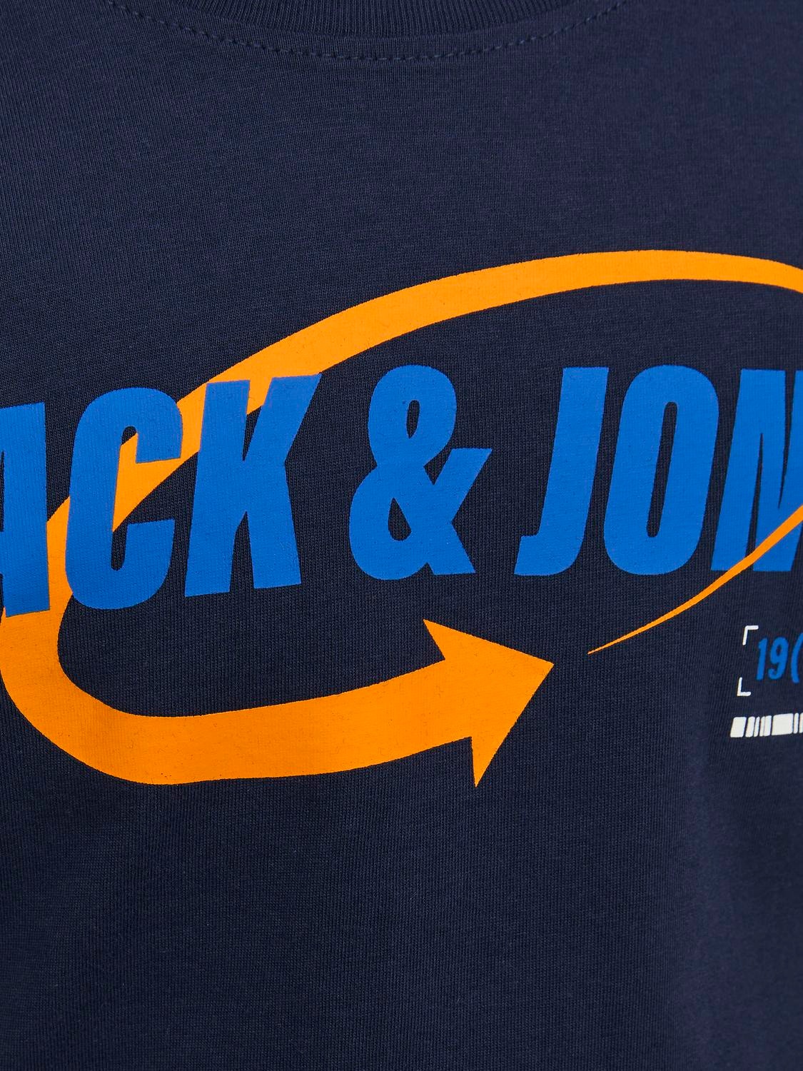 Jack & Jones Logo T-skjorte For gutter -Navy Blazer - 12247642