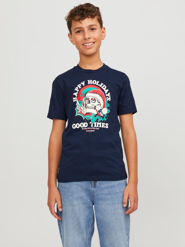Jack & Jones T-shirt X-mas Para meninos - 12247645