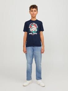 Jack & Jones X-mas T-skjorte For gutter -Navy Blazer - 12247645