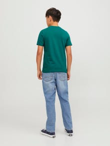 Jack & Jones X-mas T-shirt Til drenge -Alpine Green - 12247649
