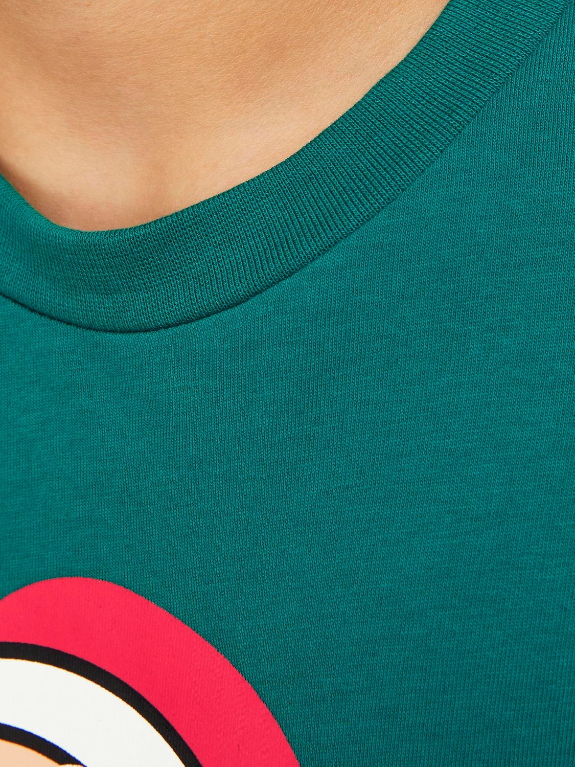 Jack & Jones X-mas T-shirt Dla chłopców -Alpine Green - 12247649