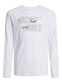 Jack & Jones Logo T-shirt Til drenge -White - 12247650