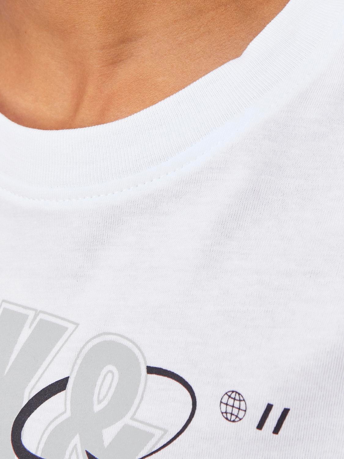 Jack & Jones Logo T-shirt For boys -White - 12247650