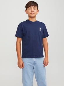 Jack & Jones Tryck T-shirt För pojkar -Navy Blazer - 12247655