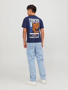 Jack & Jones T-shirt Estampar Para meninos -Navy Blazer - 12247655