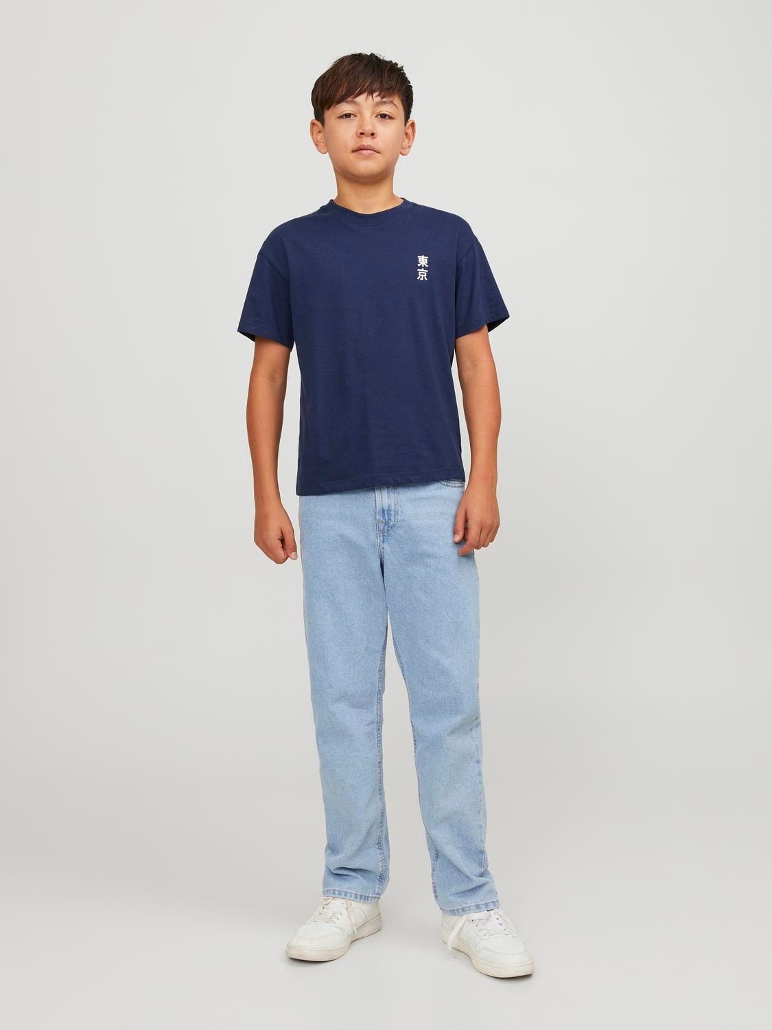 Jack & Jones Gedrukt T-shirt Voor jongens -Navy Blazer - 12247655
