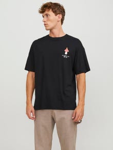 Jack & Jones T-shirt X-mas Col rond -Black - 12247683