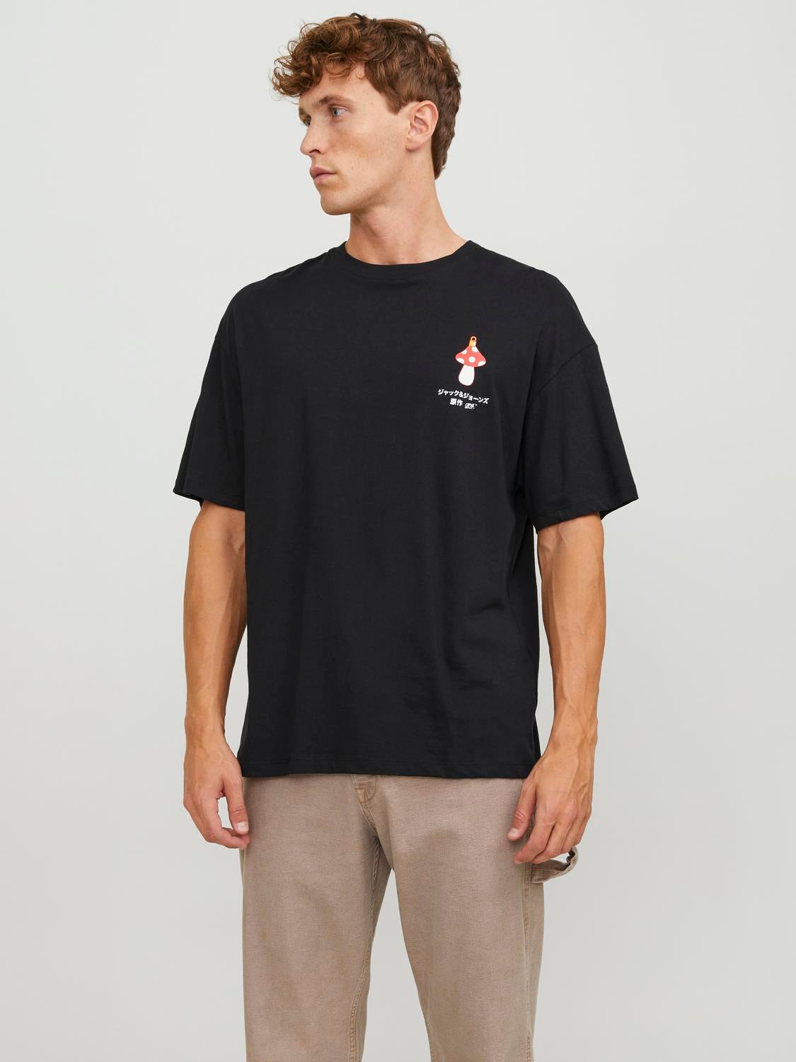 X-mas Crew neck T-shirt | Black | Jack & Jones®