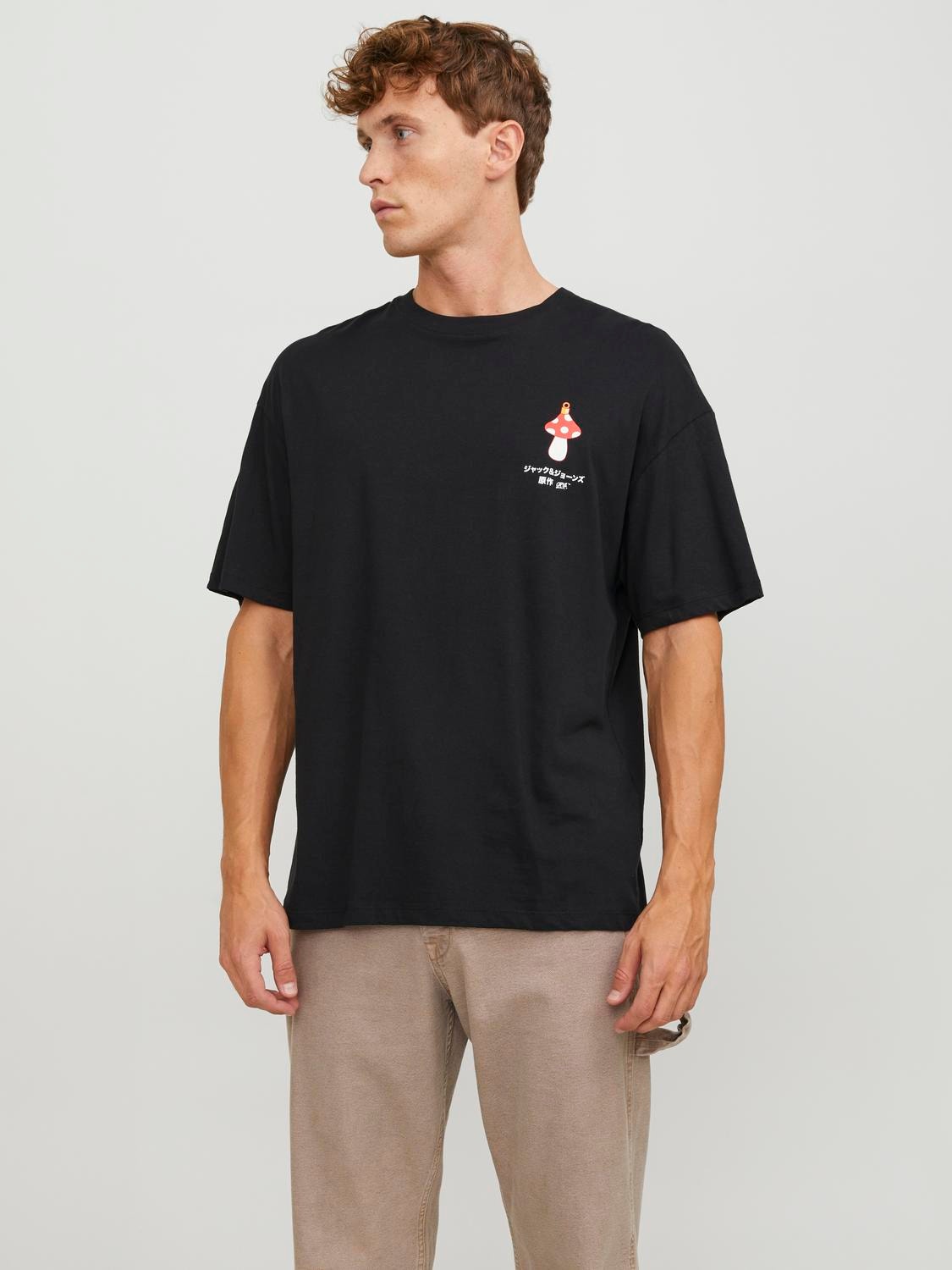 Jack & Jones X-mas Rundhals T-shirt -Black - 12247683