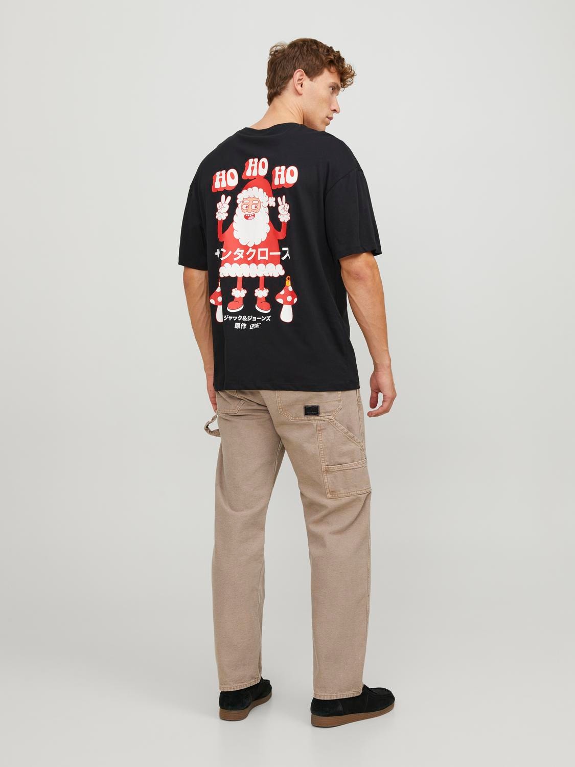 Jack & Jones X-mas Okrągły dekolt T-shirt -Black - 12247683