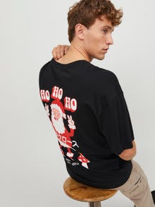 Jack & Jones X-mas Okrągły dekolt T-shirt -Black - 12247683