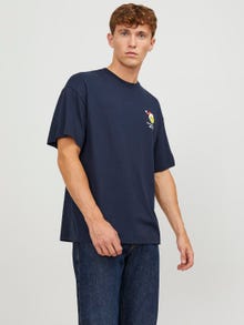 Jack & Jones X-mas Rundhals T-shirt -Sky Captain - 12247683