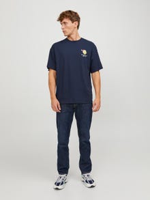 Jack & Jones X-mas Okrągły dekolt T-shirt -Sky Captain - 12247683