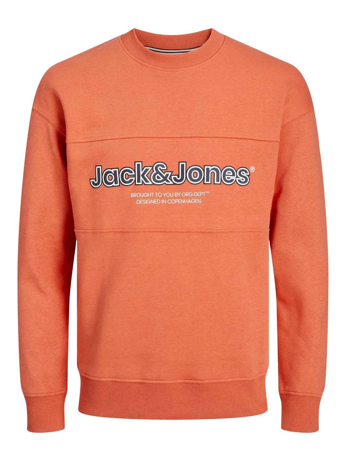 Jack & Jones Logo Crew neck Sweatshirt For boys -Ginger - 12247690