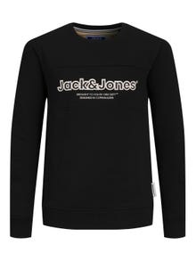 Jack & Jones Z logo Bluza z okrągłym dekoltem Dla chłopców -Black - 12247690