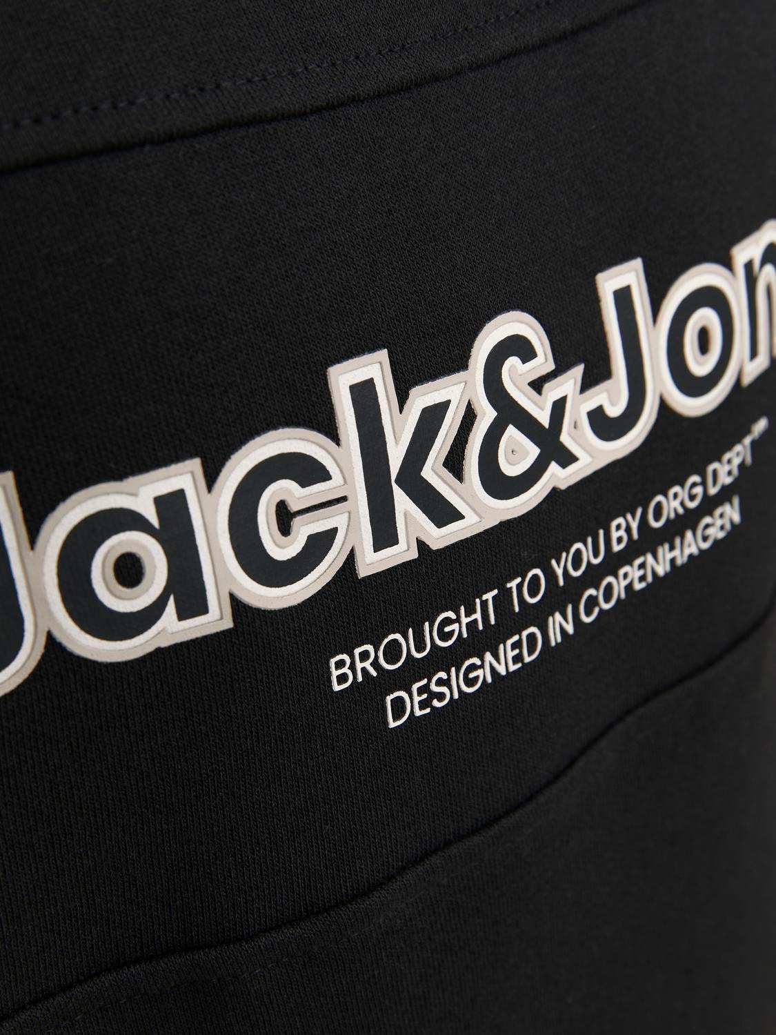 Jack & Jones Logo Crew neck Sweatshirt For boys -Black - 12247690