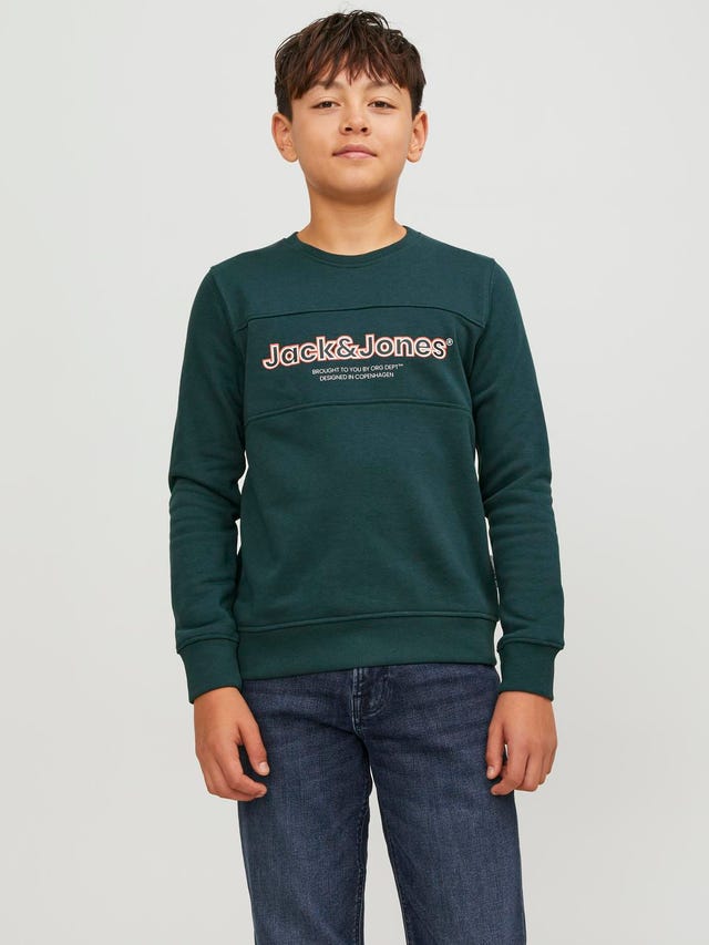 Jack & Jones Logo Sweatshirt med rund hals Til drenge - 12247690