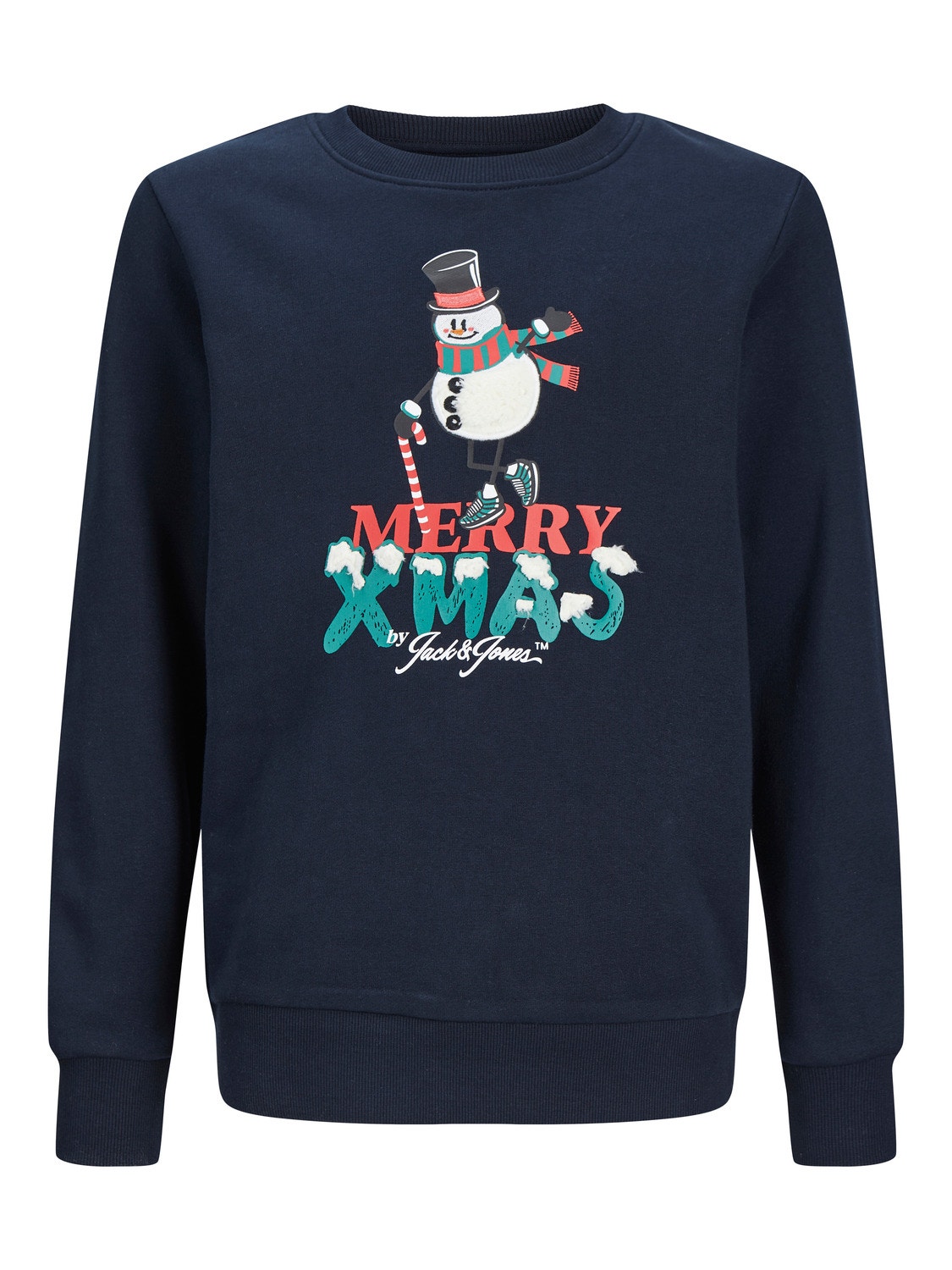 Jack & Jones X-mas Crew neck Sweatshirt For boys -Navy Blazer - 12247698