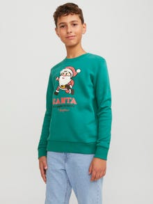 Jack & Jones X-mas Sweatshirt met ronde hals Voor jongens -Alpine Green - 12247698