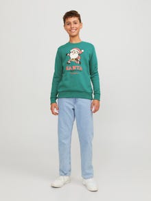 Jack & Jones X-mas Sweatshirt met ronde hals Voor jongens -Alpine Green - 12247698