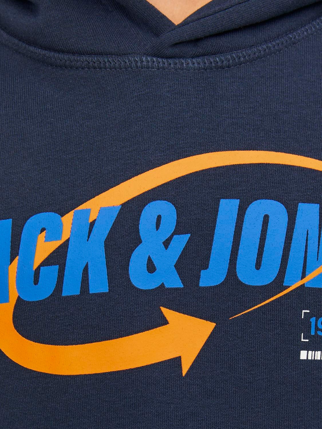 Jack & Jones Logo Hoodie For boys -Navy Blazer - 12247700