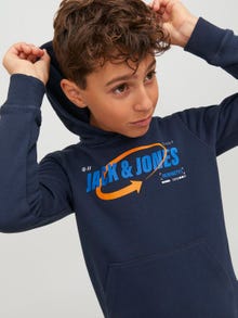 Jack & Jones Logo Kapuzenpullover Für jungs -Navy Blazer - 12247700