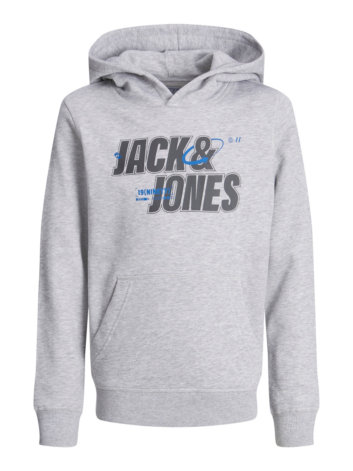 Jack & Jones Logo Hettegenser For gutter -Light Grey Melange - 12247700