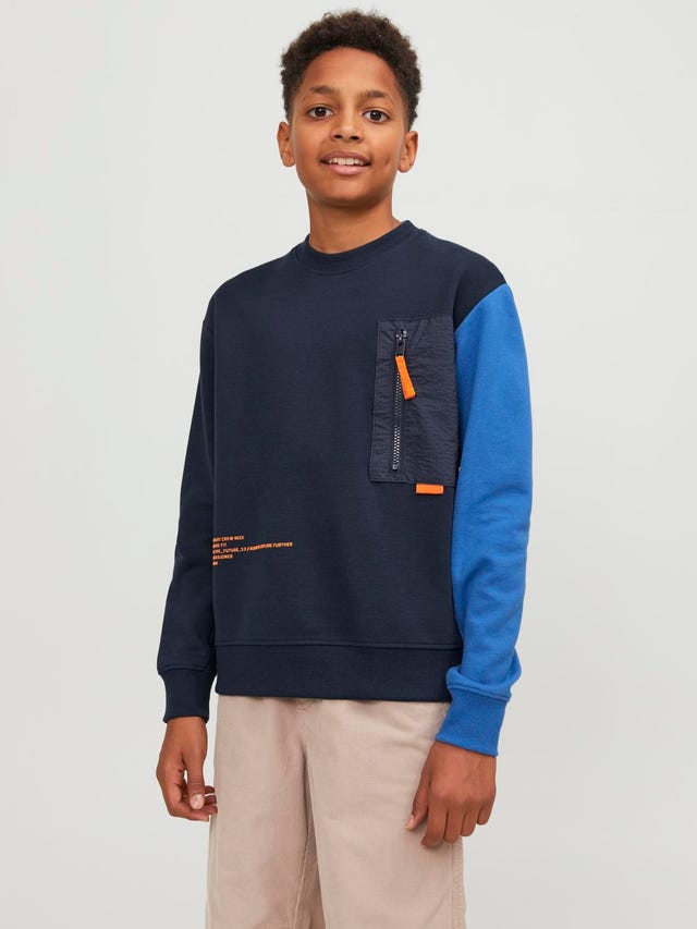 Jack & Jones Printet Sweatshirt med rundhals Til drenge - 12247750