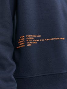 Jack & Jones Spausdintas raštas Apatinis prakaituojantis megztinis For boys -Navy Blazer - 12247750