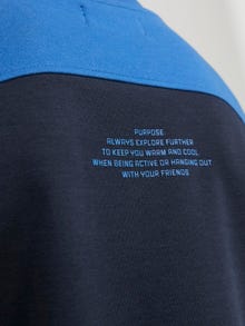 Jack & Jones Printed Crew neck Sweatshirt For boys -Navy Blazer - 12247750