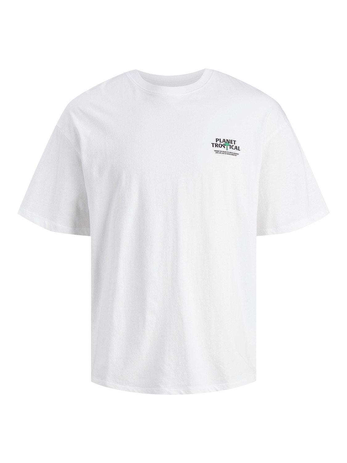 Jack & Jones Nadruk Okrągły dekolt T-shirt -Bright White - 12247753