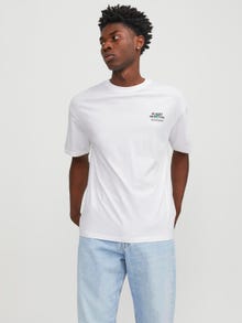 Jack & Jones Gedruckt Rundhals T-shirt -Bright White - 12247753