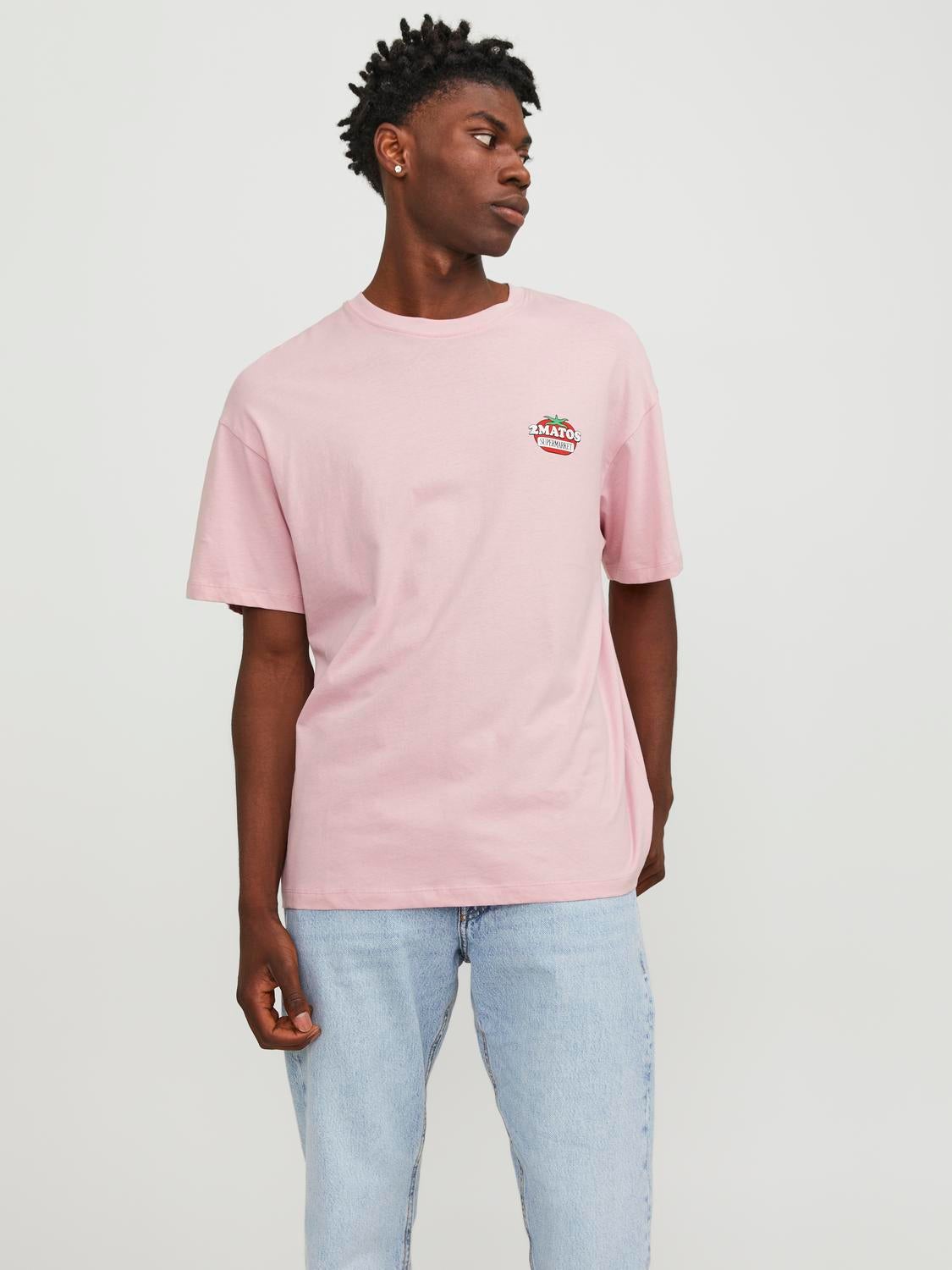 T-shirt Imprimé Col Rond - Jack & Jones - Modalova