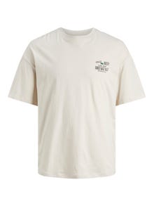 Jack & Jones Printed Crew neck T-shirt -Moonbeam - 12247753