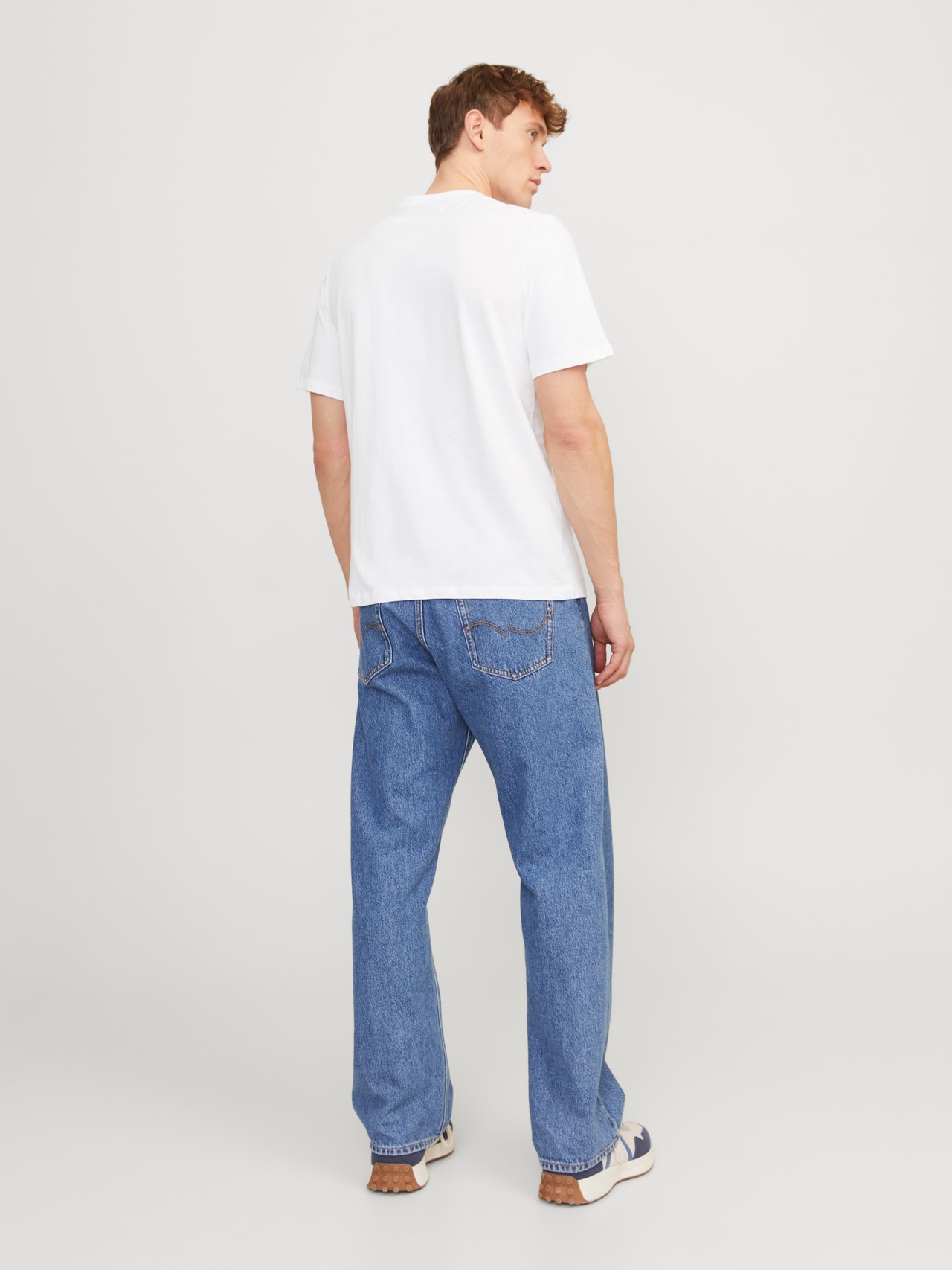 Jack & Jones Logo Pyöreä pääntie T-paita -White - 12247779