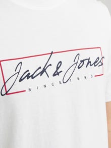 Jack & Jones Logo Ronde hals T-shirt -White - 12247779