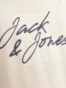 Jack & Jones Logo Crew neck T-shirt -Moonbeam - 12247779