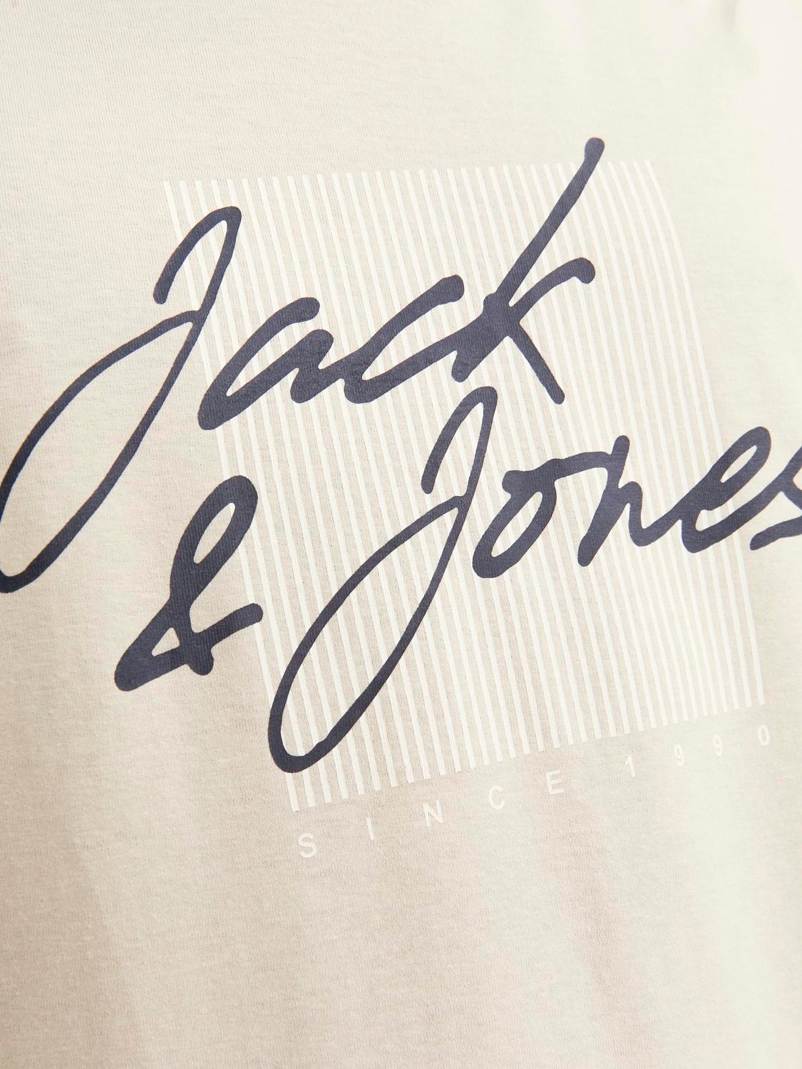 Jack & Jones Printed Crew neck T-shirt -Moonbeam - 12247779