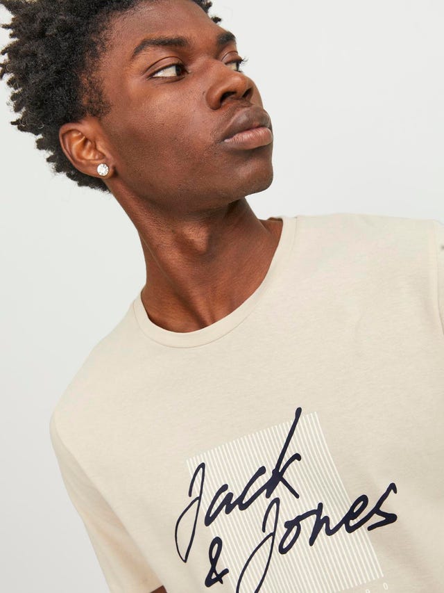 Jack & Jones Logo Pyöreä pääntie T-paita - 12247779