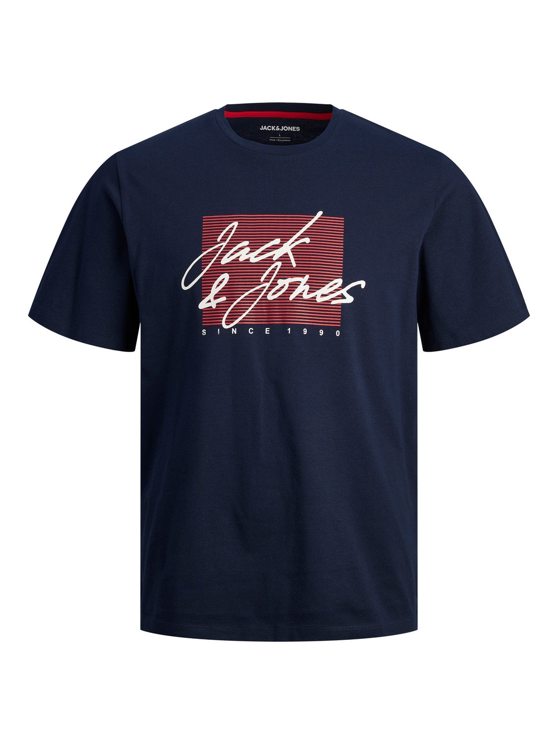 Jack & Jones Logo Rundhals T-shirt -Navy Blazer - 12247779