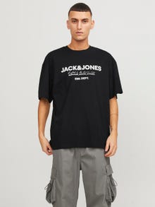 Jack & Jones Z logo Okrągły dekolt T-shirt -Black - 12247782