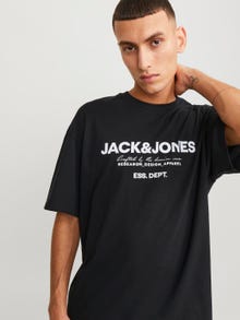 Jack & Jones Logo Kruhový výstřih Tričko -Black - 12247782