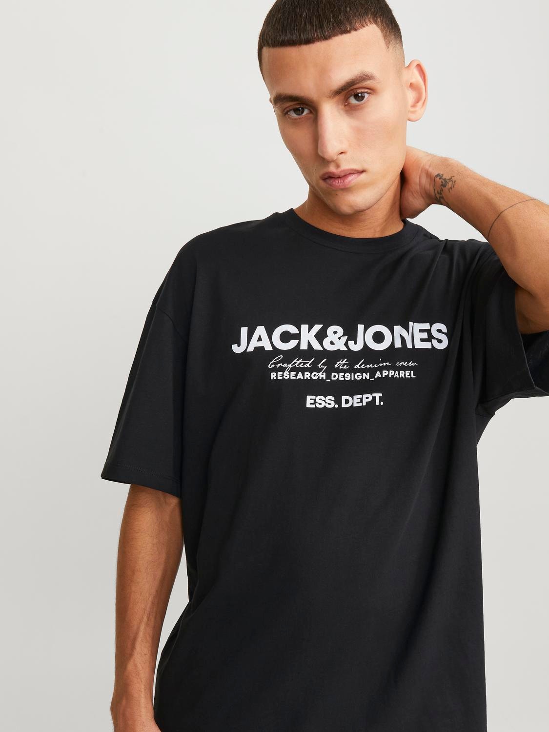 Jack & Jones Logotipas Apskritas kaklas Marškinėliai -Black - 12247782