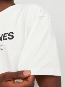 Jack & Jones Logo Crew neck T-shirt -Cloud Dancer - 12247782