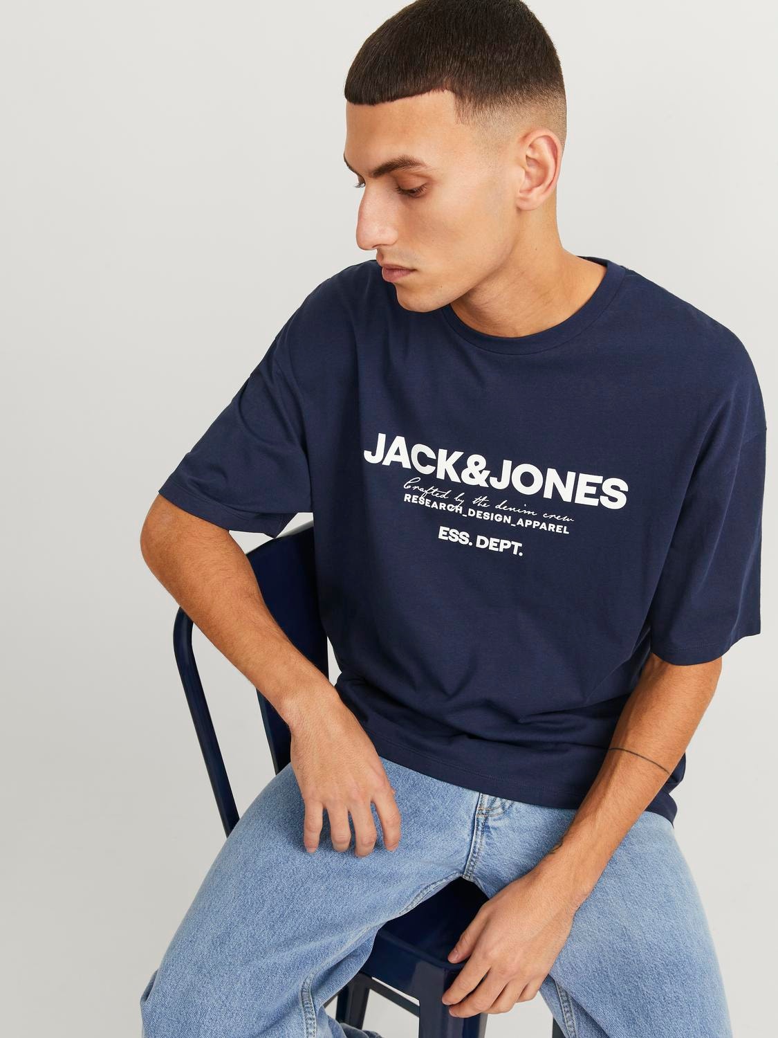 Jack & Jones Camiseta Logotipo Cuello redondo -Navy Blazer - 12247782