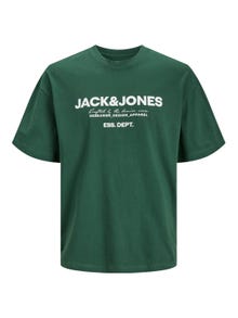 Jack & Jones Nyomott mintás Környak Trikó -Dark Green - 12247782