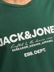 Jack & Jones Logo Ronde hals T-shirt -Dark Green - 12247782