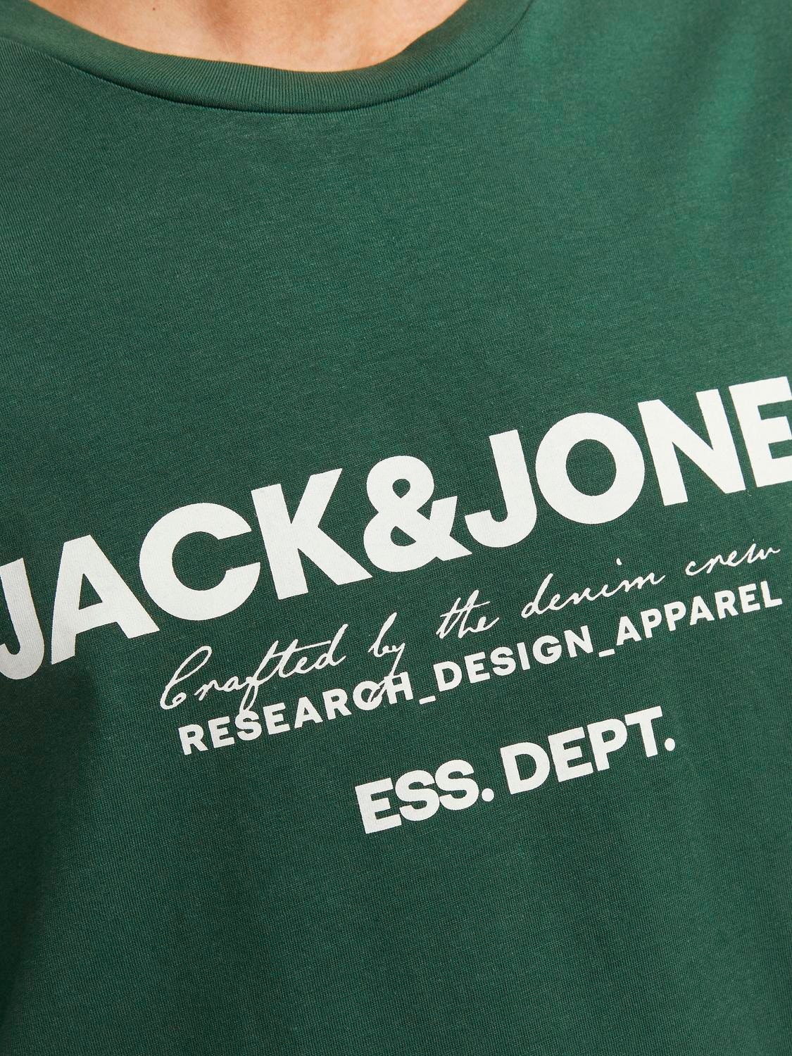 Jack & Jones Logo Rundhals T-shirt -Dark Green - 12247782